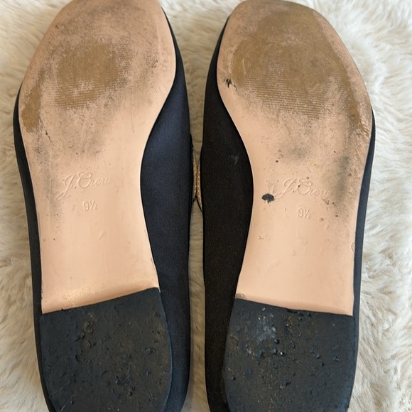 J Crew Loafers Black Embellishments SZ 9.5 - Picture 10 of 11